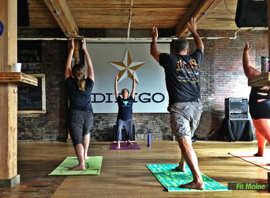 Yoga at Dirigo Brewing Co. in Biddeford